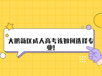 大鵬新區(qū)成人高考該如何選擇專業(yè)!